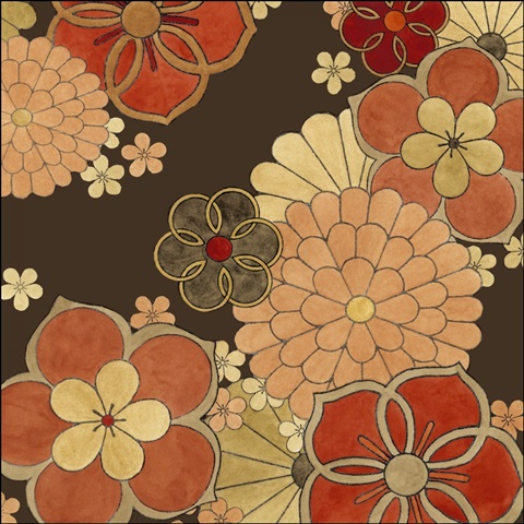 Cascading Blooms in Tangerine II