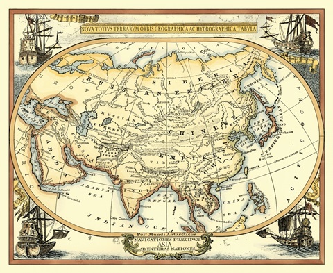 Nautical Map of Asia