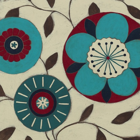 Blue Blossom Fresco II