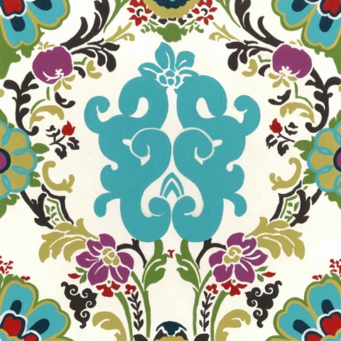 Jewel-tone Damask II