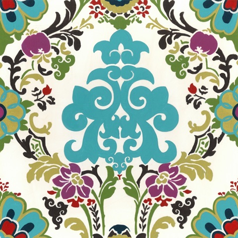 Jewel-tone Damask III