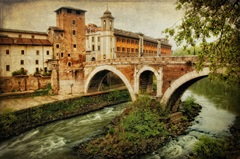 Looking West at Ponte Fabricio