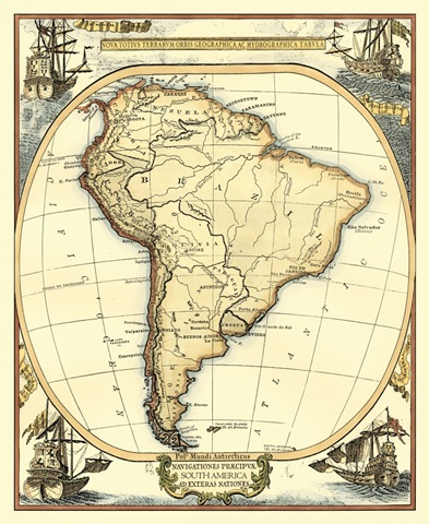 Nautical Map of South America