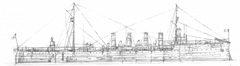 Navy Light Cruiser Sketch