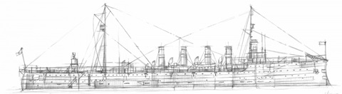 Navy Light Cruiser Sketch