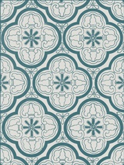 Ornamental Pattern in Teal I