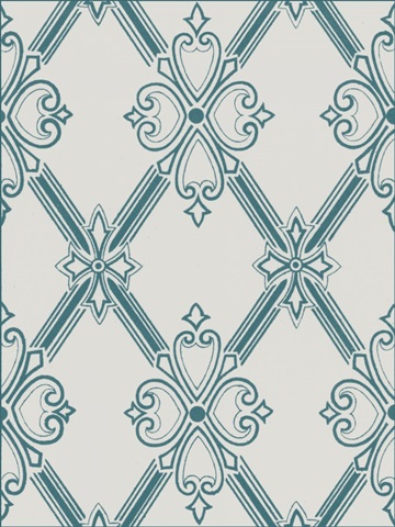 Ornamental Pattern in Teal II