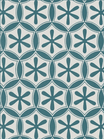 Ornamental Pattern in Teal III