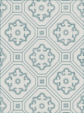 Ornamental Pattern in Teal IV