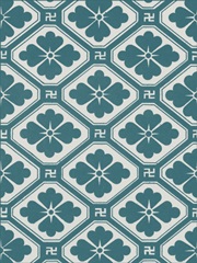 Ornamental Pattern in Teal V