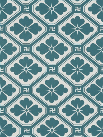 Ornamental Pattern in Teal V