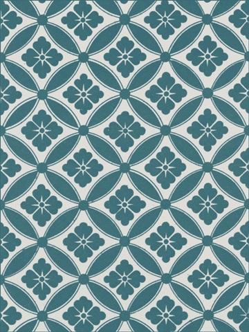Ornamental Pattern in Teal VII