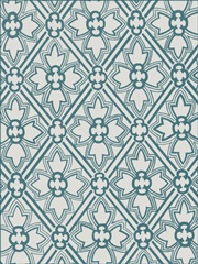 Ornamental Pattern in Teal VIII