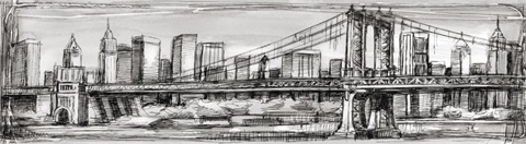 Pen and Ink Cityscape I