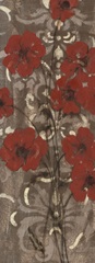 Poppies on Damask I