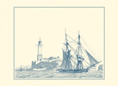 Sailing Ships in Blue I