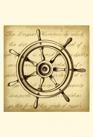 Sepia Captain's Wheel