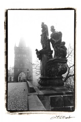 Charles Bridge in Morning Fog II