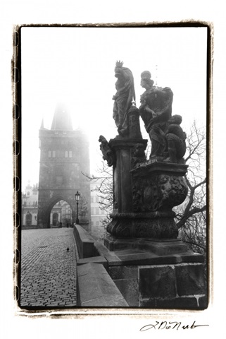 Charles Bridge in Morning Fog II