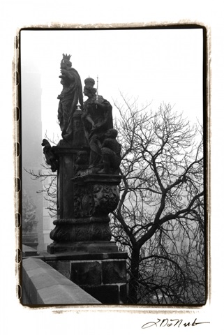 Charles Bridge in Morning Fog IV