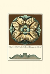 Aqua and Brown Rosette II