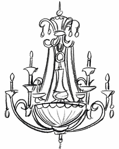 Graphic Chandelier III