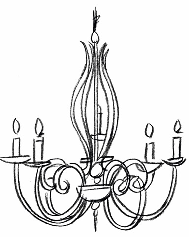 Graphic Chandelier IV