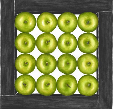 Green Apples Cubed