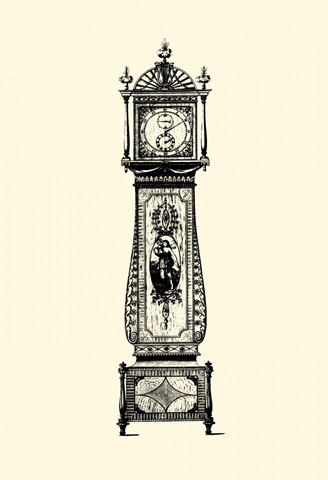 Small Antique Grandfather Clock II