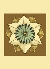 Small Floral Mandala on Caramel II