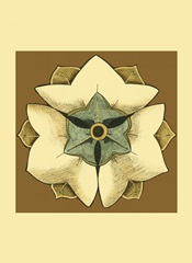 Small Floral Mandala on Caramel III