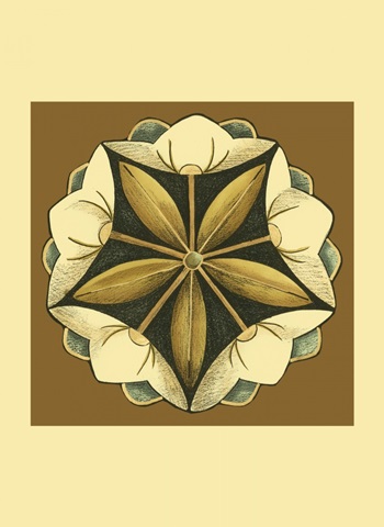 Small Floral Mandala on Caramel IV