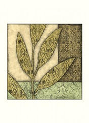 Small Green Leaves and Patterns I