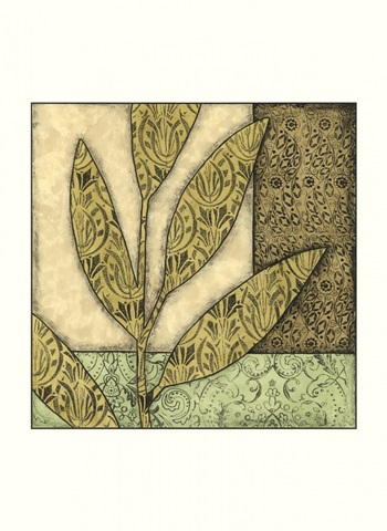 Small Green Leaves and Patterns I