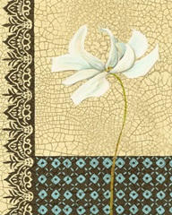 Crackled Tile Botanical I