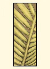 Small Graphic Palms on Khaki V