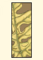 Small Graphic Palms on Khaki VI