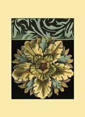 Small Paneled Rosette on Black II