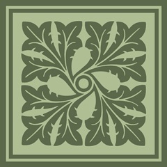 Tonal Woodblock in Green III