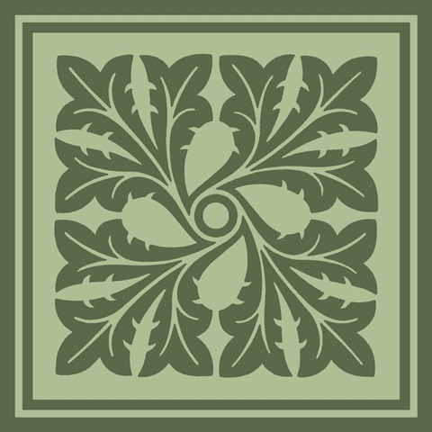 Tonal Woodblock in Green III