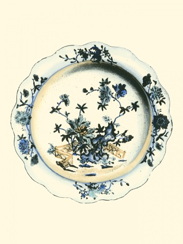 Blue and White Porcelain Plate I