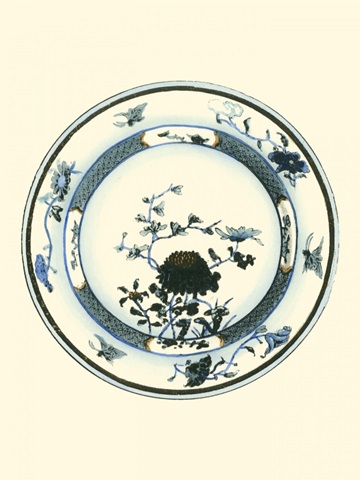 Blue and White Porcelain Plate III