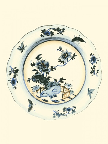 Blue and White Porcelain Plate VI