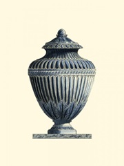 Blue Porcelain Urn III