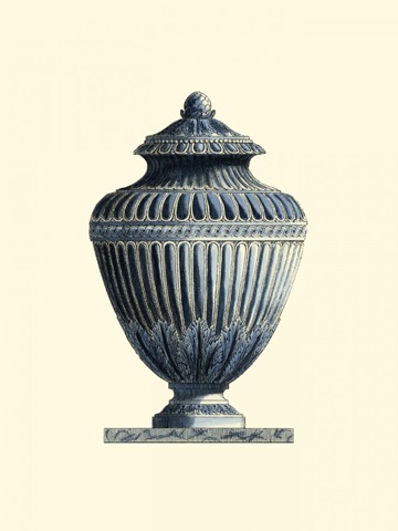 Blue Porcelain Urn III