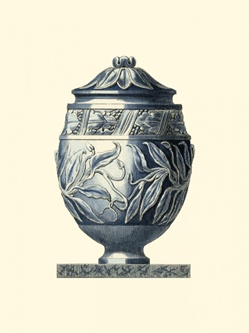 Blue Porcelain Urn IV