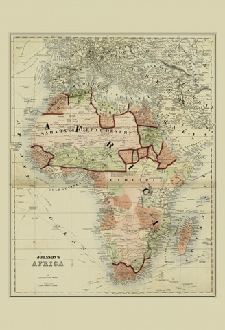 Small Antique Map of Africa
