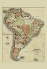 Small Antique Map of South America