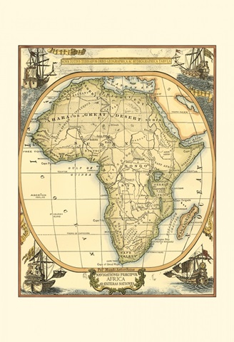 Small Nautical Map of Africa