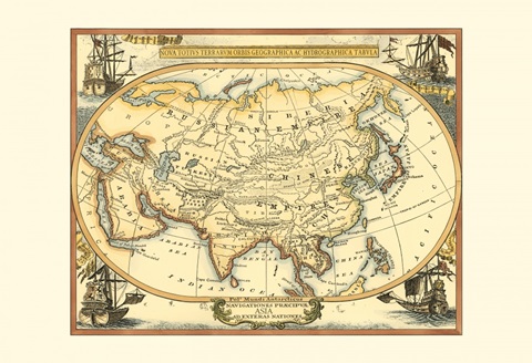 Small Nautical Map of Asia